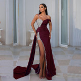 Heavy Industry Hot Stamping Large Pendant Evening Dress