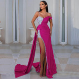 Heavy Industry Hot Stamping Large Pendant Evening Dress