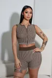 Knitted sweater double-sided zipper set