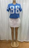 Casual Knitted Short Sleeve Skirt