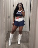 Printed Sports Skirt Set Y30032
