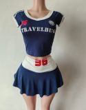 Printed Sports Skirt Set Y30032