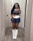 Printed Sports Skirt Set Y30032