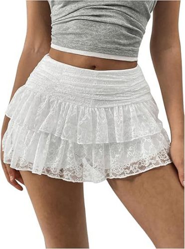 Shang lace lace short skirt and half skirt HGWLD12369