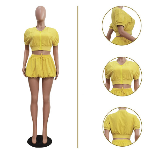 Washed lantern skirt set