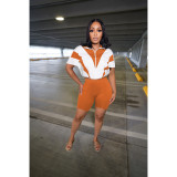 Short sleeved shorts bat sleeve sports suit
