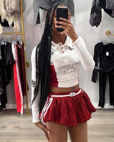 Half skirt two-piece set