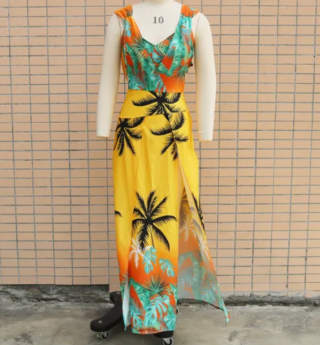 Small vest+sleeveless backless dress two-piece set