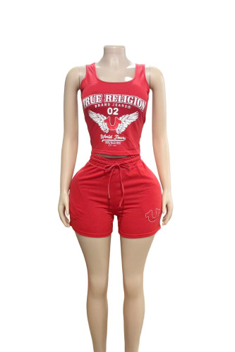 Tank top shorts print set