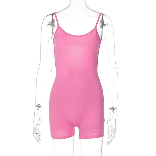 Backless pleated camisole jumpsuit