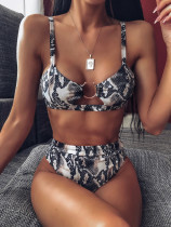 Split swimsuit leopard print bikini swimsuit