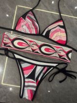 Striped Bikini Swimsuit+Headscarf PH2509-2