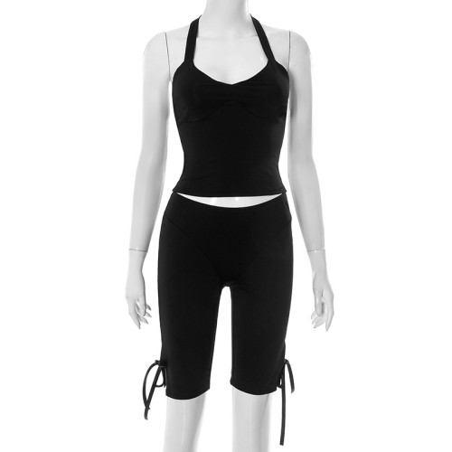 Neck tie rope strapless and backless suit