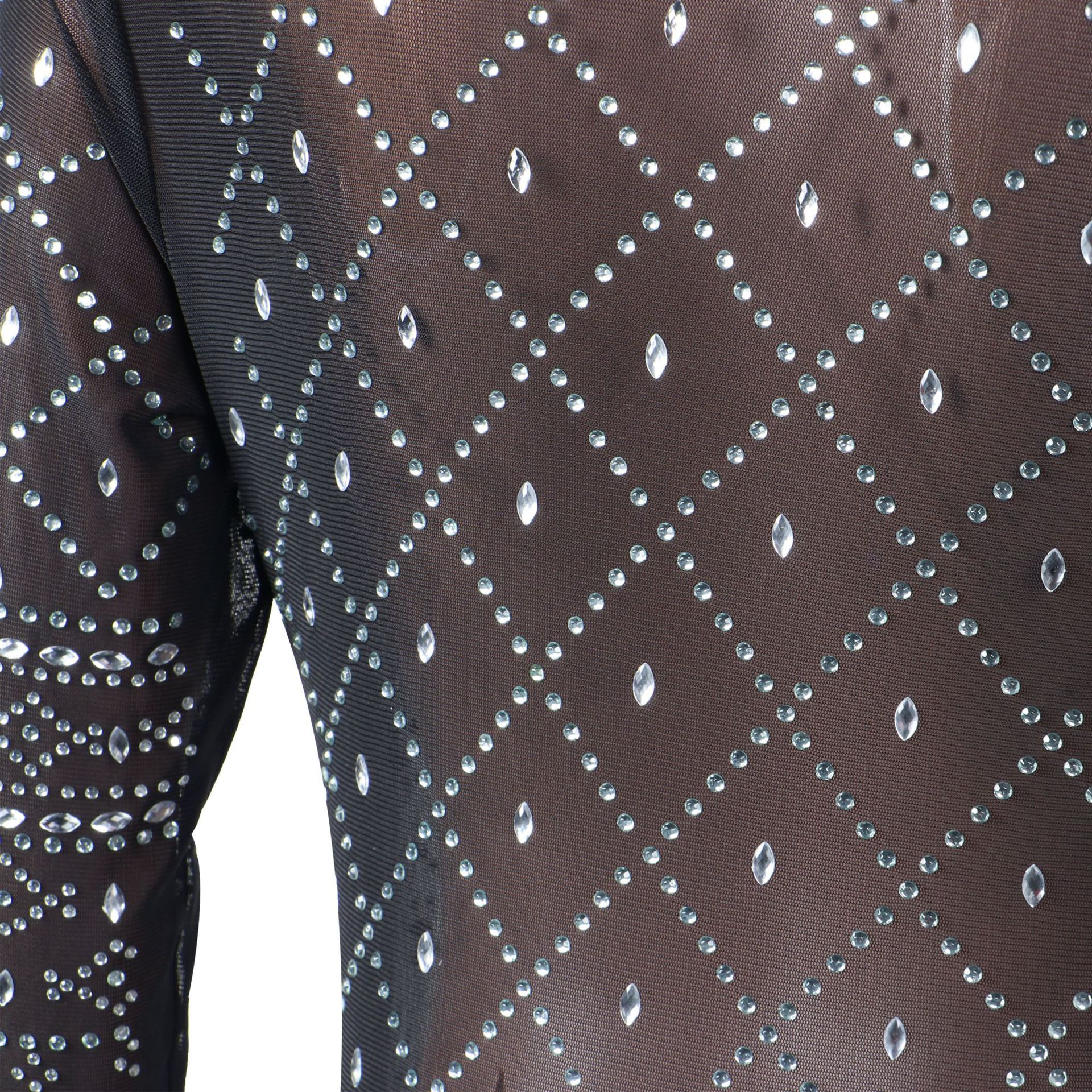 Tassel Hole Rhinestone Washing Water Denim Jumpsuit main image 0