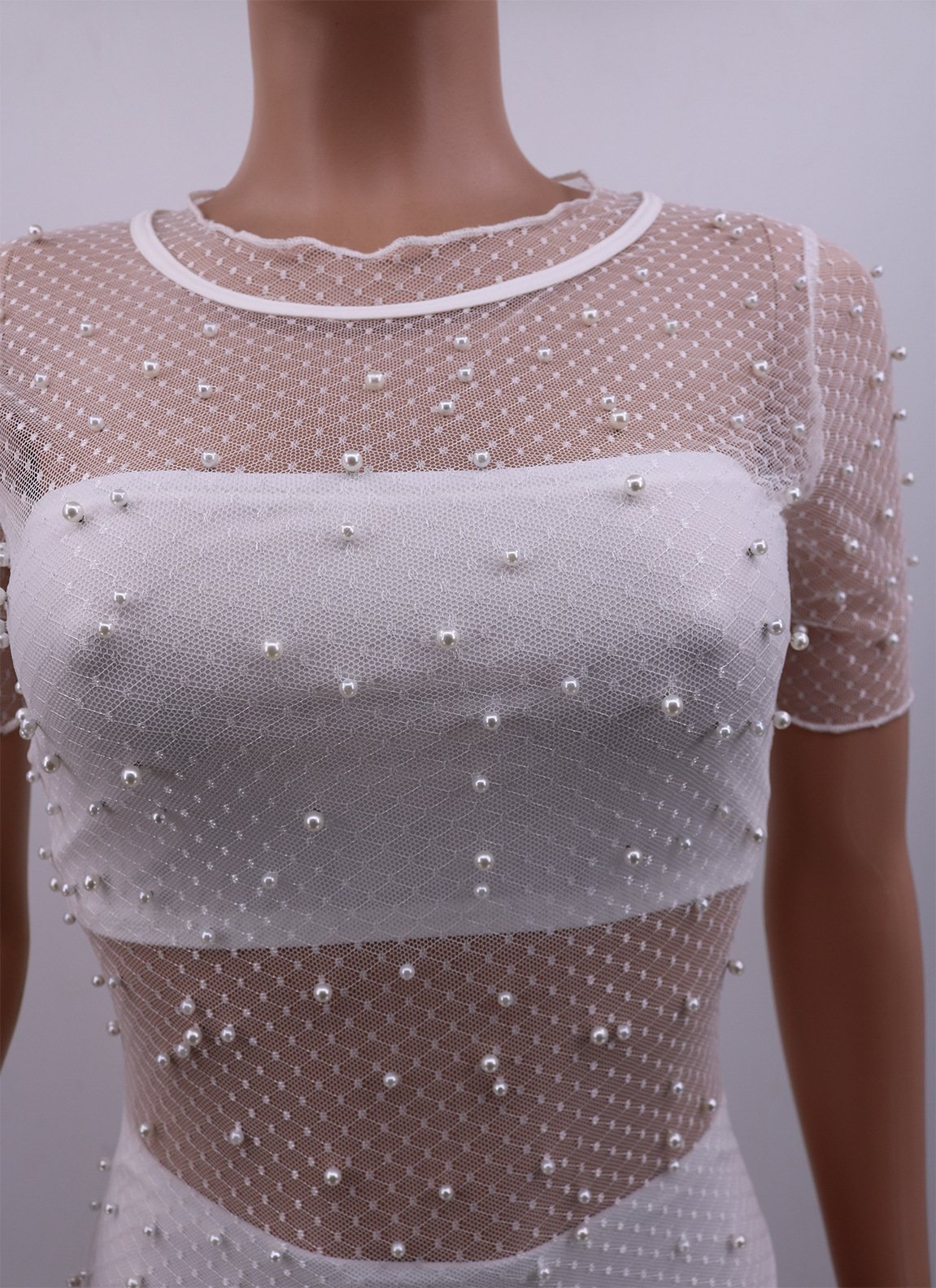 Sexy Mesh See Through Beading 3 Pieces Suits CCY8093