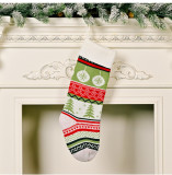 Christmas Stocking Knitted Fireplace Christmas Tree Bedside Hanging Socks Christmas Decoration Children