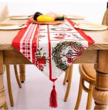Christmas Table Runners, Red Christmas Tablecloth Holiday Washable Dining Table Runner for Christmas Table Decoration, Family Dinners or Gatherings, Indoor or Outdoor Parties