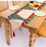 Christmas Table Runners, Red Christmas Tablecloth Holiday Washable Dining Table Runner for Christmas Table Decoration, Family Dinners or Gatherings, Indoor or Outdoor Parties