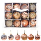 12 pcs Christmas Ball Baubles Assorted Pendant Shatterproof Ornament Set Xmas Tree Decorations Hanging Decoration Seasonal Holiday Wedding Party Decorative Pendants