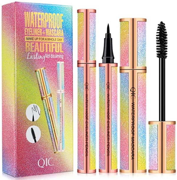 4D Silk Fiber Mascara and Eyeliner Black Set