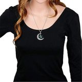 Twelve Constellations Crescent Necklace