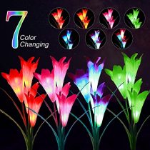 Waterproof Solar Lily Lights for Garden Outdoor