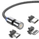 Three-in-One Magnetic Data Cable