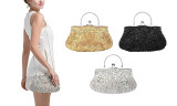 Vintage Floral Beaded Embroidery Clutch