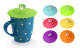 6 Pcs Silicone Diamond Cup Lids