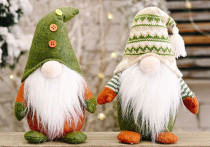 One or Two Christmas Gnome Faceless Santa Ornament