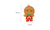 12 Pcs Cute Gingerbread Man Ornaments