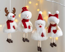 One or Four Christmas Plush Doll Pendant