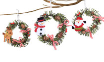 One or Three Mini Christmas Wreaths Decorations