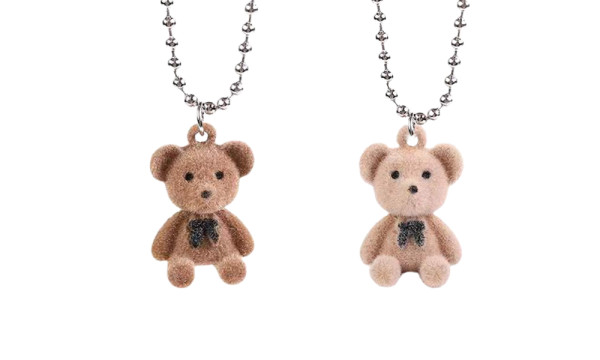 Cute Plush Bear Pendant Necklace