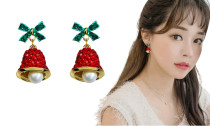 Christmas bow wind chime earrings