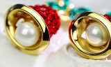 Christmas bow wind chime earrings