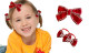 Large Bow Hair Clips and Hair rope for Girls
