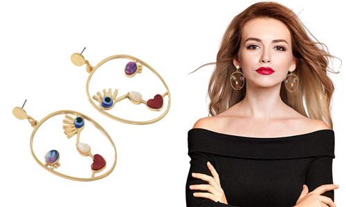 Abstract Face Earrings