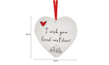 One or Two I Wish You Lived Next Door Heart Hanging Ornament