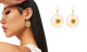 Pressed Daisy Flower Dangle Drop Earrings