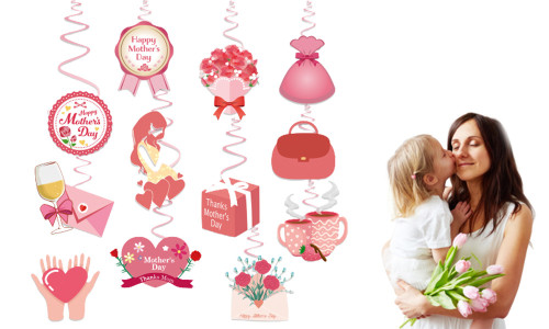 Happy Mother's Day Hanging Swirls Decorations