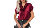Womens Button Up Short Sleeve Shirts