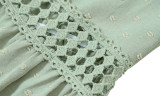 Womens Summer V Neck Swiss Dot Ruffle Mini Dress
