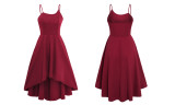 Women's Spaghetti Strap Irregular Hem Dress