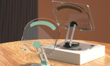 Foldable Desktop Cell Phone Stand with 360°Rotating Base