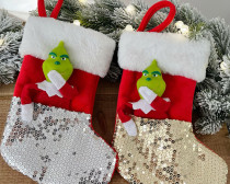 One or Two Grinch Christmas Stocking Candy Gift Socks