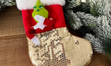 One or Two Grinch Christmas Stocking Candy Gift Socks