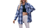 Womens Plaid Button Down Long Sleeve Shirts
