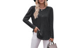Womens Long Sleeve Tops Round Neck Jumpers