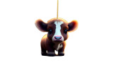 One or Four Cute Cartoon Cow Christmas Tree Ornament